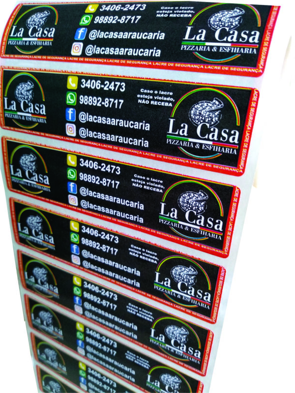 Etiquetas "Lacre" Personalizadas Coloridas