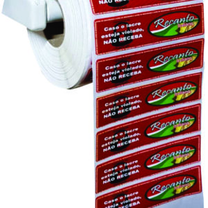 Etiquetas "Lacre" Personalizadas Coloridas